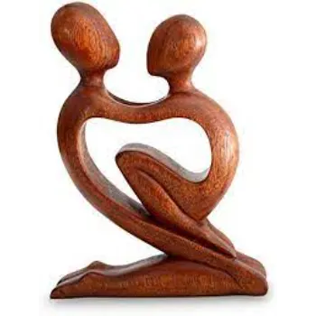 NOVICA True Love Wood Sculpture 